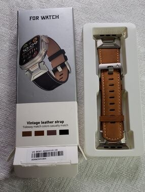 Vintage Leather Watch Strap Brown NWT